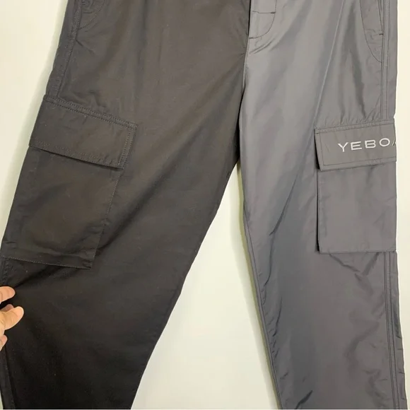 COS + YEBOAH Men’s Black Gray Two Tone Cargo Pants Size 28R NWOT!